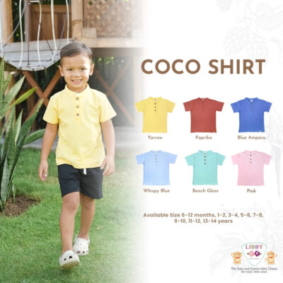 LIBBY Earth Kaos Polo Anak Laki laki Perempuan Coco Shirt 9 Bulan - 12 Tahun (1PCS)