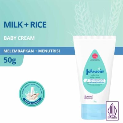 JOHNSON'S Baby Cream Milk + Rice - Krim Bayi 50g