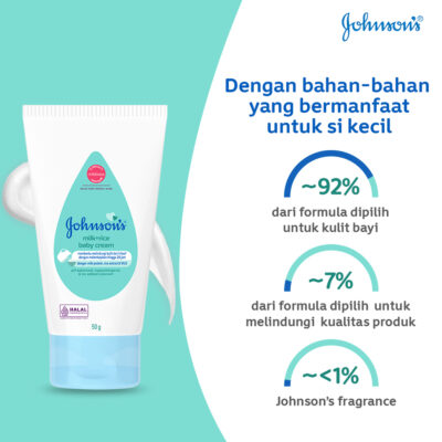 JOHNSON'S Baby Cream Milk + Rice - Krim Bayi 50g thumbnail 5