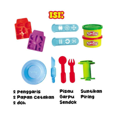 Fun-doh Mainan Edukasi Lilin Plastisin Anak Cetakan Nasi Padang thumbnail 2