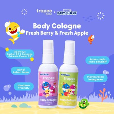 Tropee Bebe x Pinkfong - Body Cologne Parfum Bayi 60ml - Minyak Wangi Bayi dan Anak