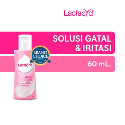 Lactacyd All - Day Care Feminine Wash 60mL / Pembersih Kewanitaan untuk Melindungi dari Gatal dan Iritasi