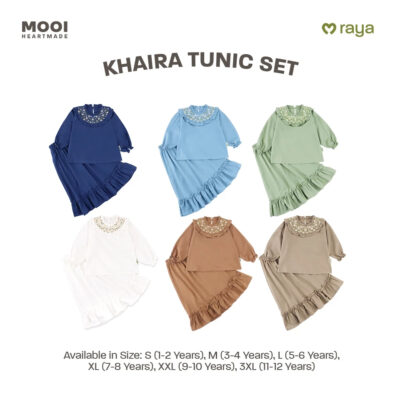 Mooi Setelan Anak Perempuan Raya Collection Khaira Tunic Set - Baju muslim anak perempuan thumbnail 2