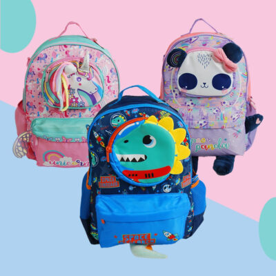 VEST Backpack Kids U2055 - Tas Ransel anak besar untuk SD Dino/Unicorn/Panda