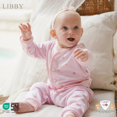 LIBBY Setelan Baju Panjang Anak Kecil Laki - Laki & Perempuan Motif Timeless Collection (1 stel) thumbnail 2