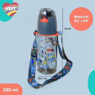 VEST Botol Minum Sedotan + Mist Spritz Karakter Animal Bottle 580ml ANTI PECAH FA9346 thumbnail 2
