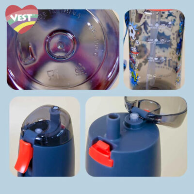 VEST Botol Minum Sedotan + Mist Spritz Karakter Animal Bottle 580ml ANTI PECAH FA9346 thumbnail 3