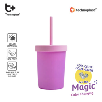 Technoplast T+ SWITCH 560ml / Tumbler Botol Minum Plastik Bisa Berubah Warna thumbnail 2