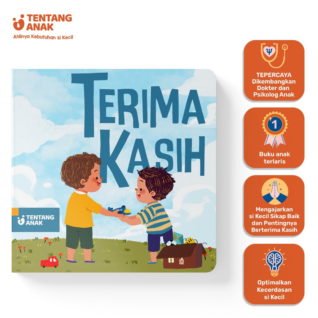 Tentang Anak - Boardbook Terima Kasih l Buku Cerita Anak Bergambar - SERI Sikap baik