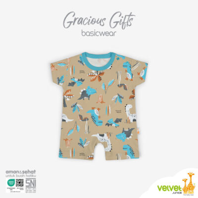 Velvet Junior Jumper Bayi Bodysuit Segiempat - (BasicWear Gracious Gifts) thumbnail 3