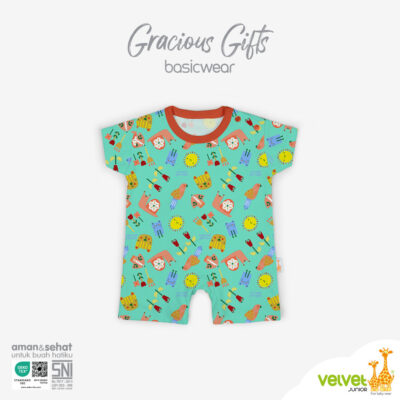 Velvet Junior Jumper Bayi Bodysuit Segiempat - (BasicWear Gracious Gifts) thumbnail 4