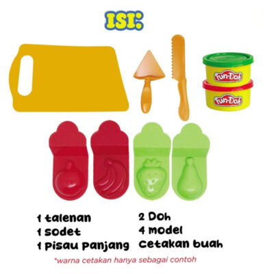 Fundoh Mainan Edukasi Lilin Plastisin Cetakan Rujak Buah thumbnail 2