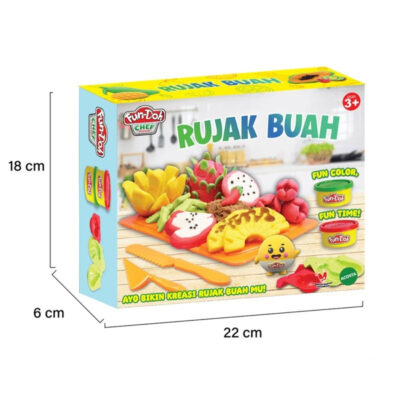 Fundoh Mainan Edukasi Lilin Plastisin Cetakan Rujak Buah thumbnail 4