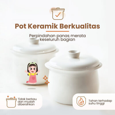 Emily Slow Cooker + Steamer 0,8 Lt ESC-37006 / MPASI Cooker thumbnail 3
