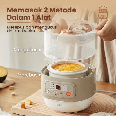 Emily Slow Cooker + Steamer 0,8 Lt ESC-37006 / MPASI Cooker thumbnail 6
