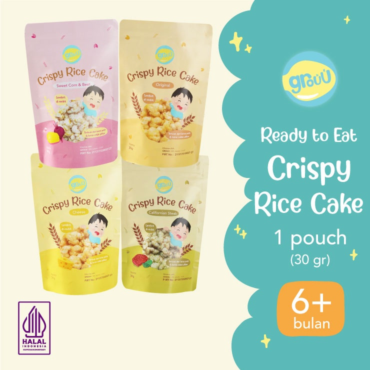 Grouu Crispy Rice Cake - Cemilan Anak NO MSG - HALAL