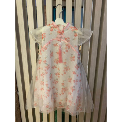 Cheongsam Dress Tile flower - dress imlek anak motif bunga 809
