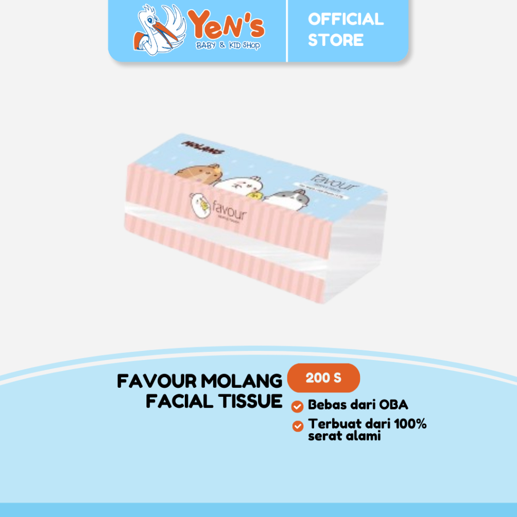 Favour Molang Facial Tissue 200 Sheets 2PLY