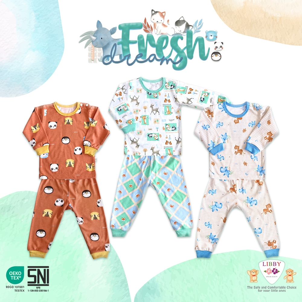 LIBBY Setelan Oblong Panjang Celana panjang Motif Fresh Dream (1 stel)