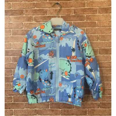 Fergori Jaket Parasut Anak Laki Laki Motif Dino Smile S-XL