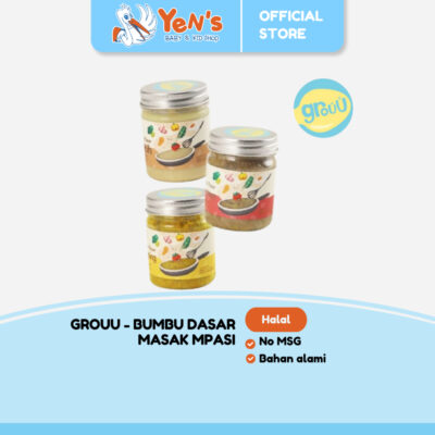 Grouu - Bumbu Dasar Masak MPASI Putih, Rendang, Kuning - Alami No MSG - HALAL