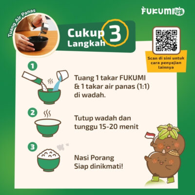 FUKUMI Beras Porang Box Sachet - Shirataki/Konjac Rice - isi 7 Sachet @40g thumbnail 3