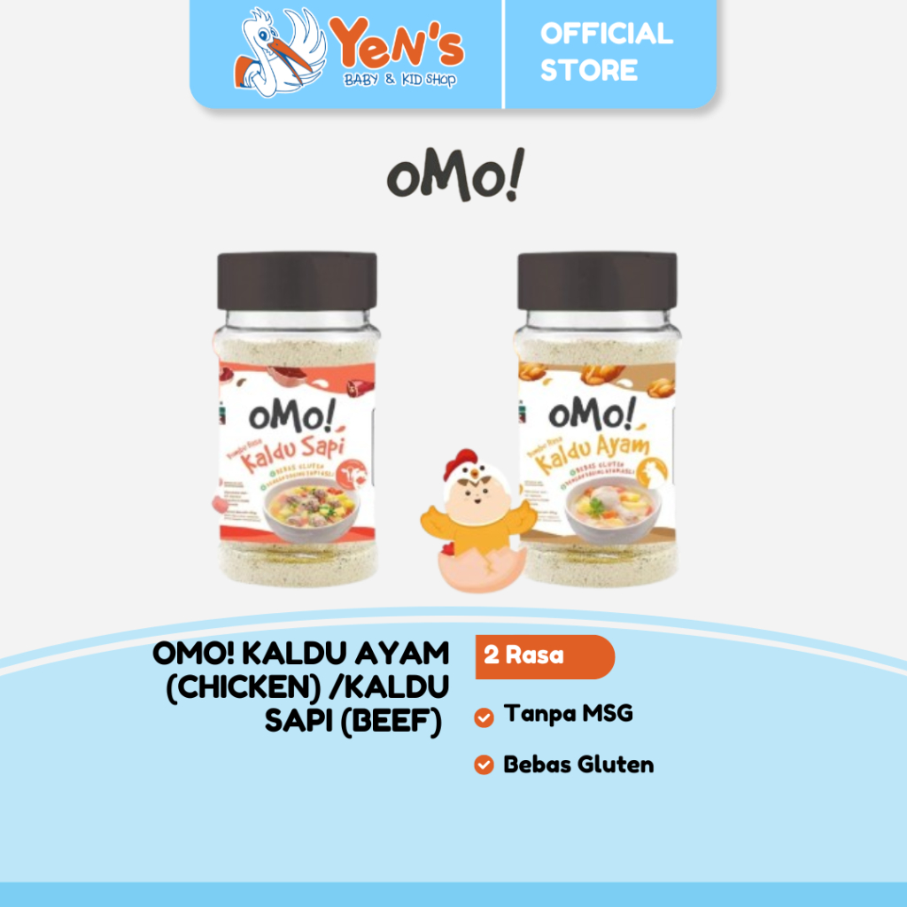 OMO! Kaldu Ayam (Chicken) / OMO! Kaldu Sapi (Beef) 50G TANPA MSG