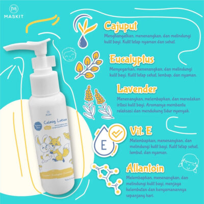 Maskit Calming Lotion Baby & Kids Krim Penghangat dan Pereda Kolik Bayi Anak Relaxing 100ml thumbnail 2