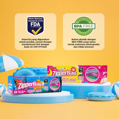 Bagus Kantong Penyimpanan Makanan Plastik Klip - Zipper Bag Kids 30 Pcs/Pack 17x15 cm - Food Grade & BPA Free thumbnail 4