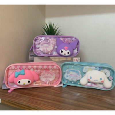 Tempat Pensil Sanrio 3D Super Imut KT-072 / Tempat Pensil Resleting Karakter Sanrio