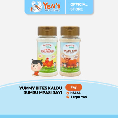 Yummy Bites Kaldu Bumbu MPASI Bayi 75gr - Beef / Chicken Broth for Baby NO MSG