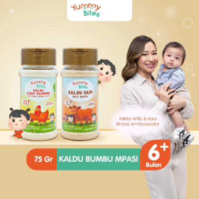 Yummy Bites Kaldu Bumbu MPASI Bayi 75gr - Beef / Chicken Broth for Baby NO MSG thumbnail 2