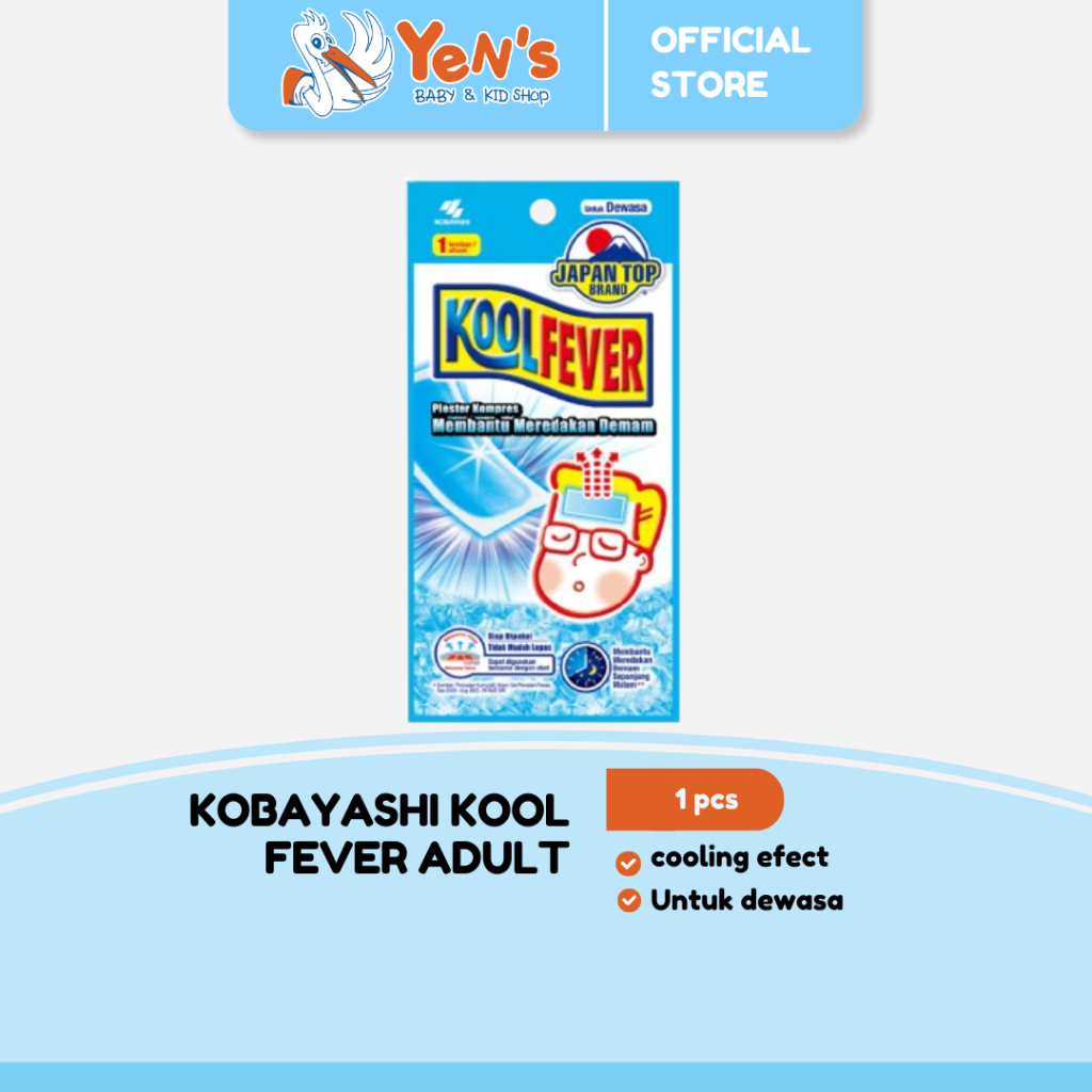 Koolfever Adult [1 pcs] - Plester Kompres Demam Dewasa - Penurun Panas Untuk Dewasa