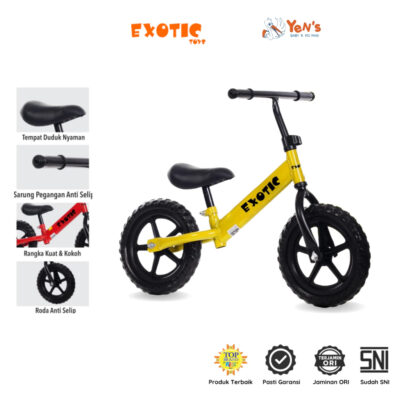 Exotic Toys Balance Bike ET-2004 - Sepeda Anak Tanpa Pedal Edisi Terbaru