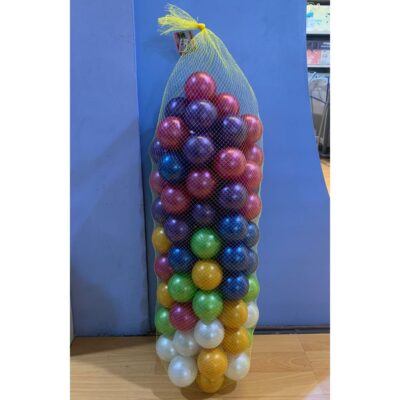 Mainan Bola Plastik Anak Warna Metalik isi 100 pcs