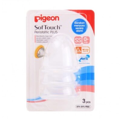 PIGEON Softouch Peristaltic Plus Nipple For Wide Neck - 3pc - Promo