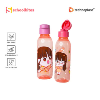 Technoplast Mealtime Magic Fancy Bottle 530ml / Botol Minum Anak Sekolah Perempuan