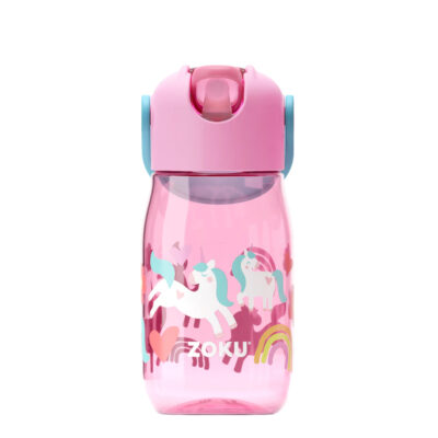 Zoku Kids Flip Straw Bottle - Botol Anak Minum Sedotan anti tumpah