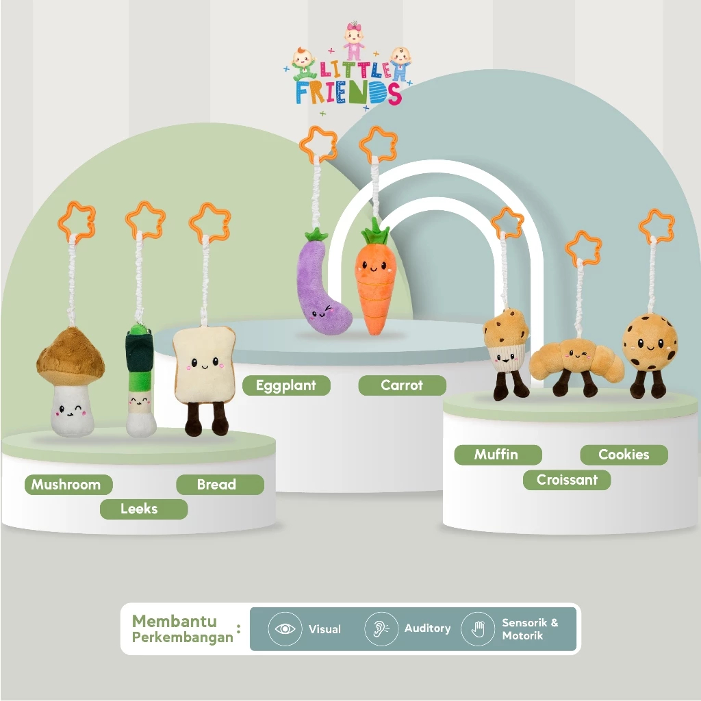 Little Friends Mainan Gantung Karakter / Mainan Anak Bayi SNI