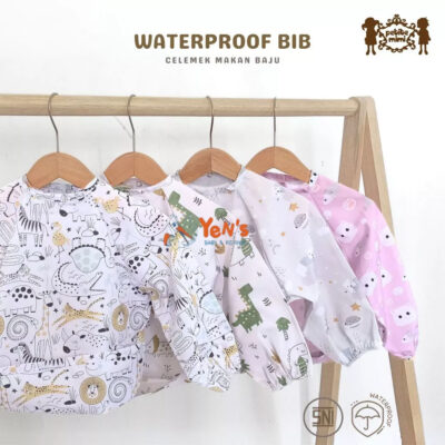 Petite Mimi Celemek Baju Bayi - Baby Bibs Waterproof - Celemek Mpasi Bayi ( 1 PCS )