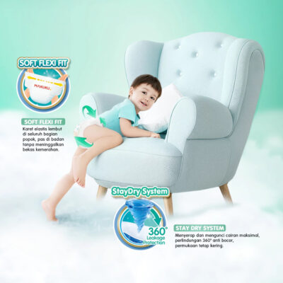 Makuku SAP Diapers Comfort Fit 3.0 Plus Extra Jumbo +4 Pack Celana / Pants Popok Bayi thumbnail 3