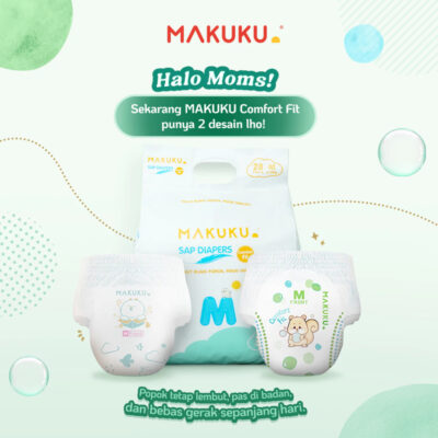 Makuku SAP Diapers Comfort Fit 3.0 Plus Extra Jumbo +4 Pack Celana / Pants Popok Bayi thumbnail 6