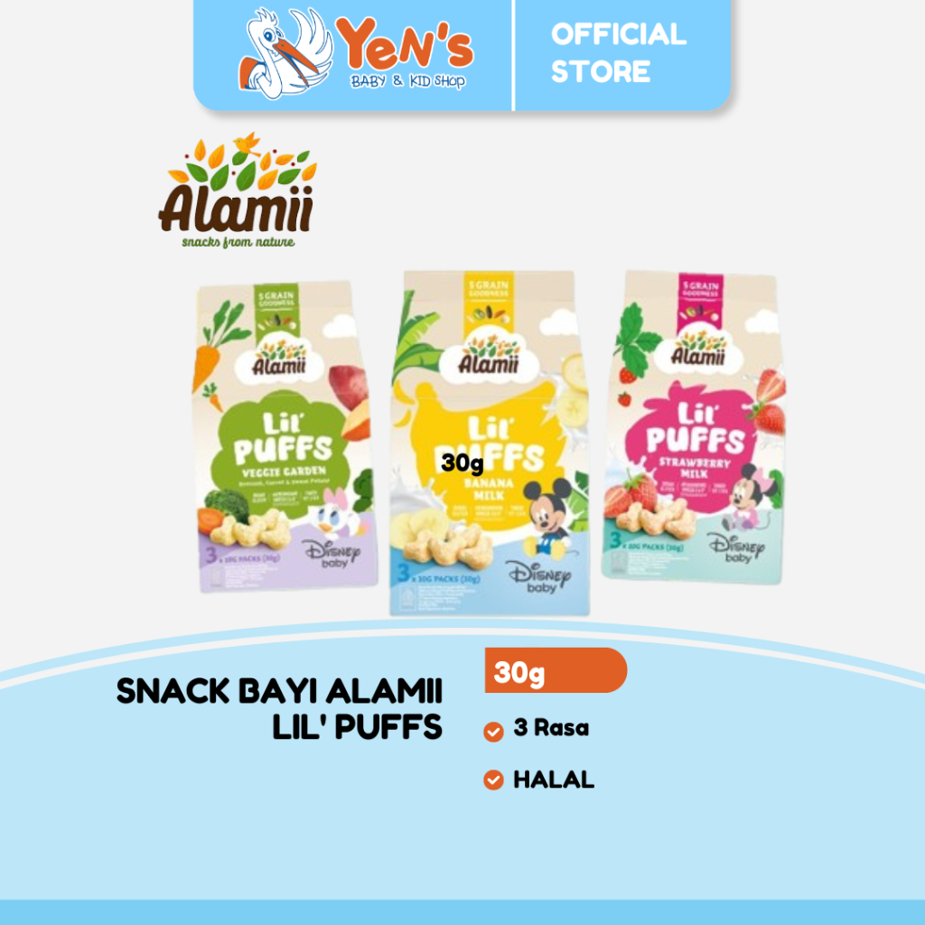 Snack Sehat Bayi - Alamii Lil' Puffs Disney Edition 30g