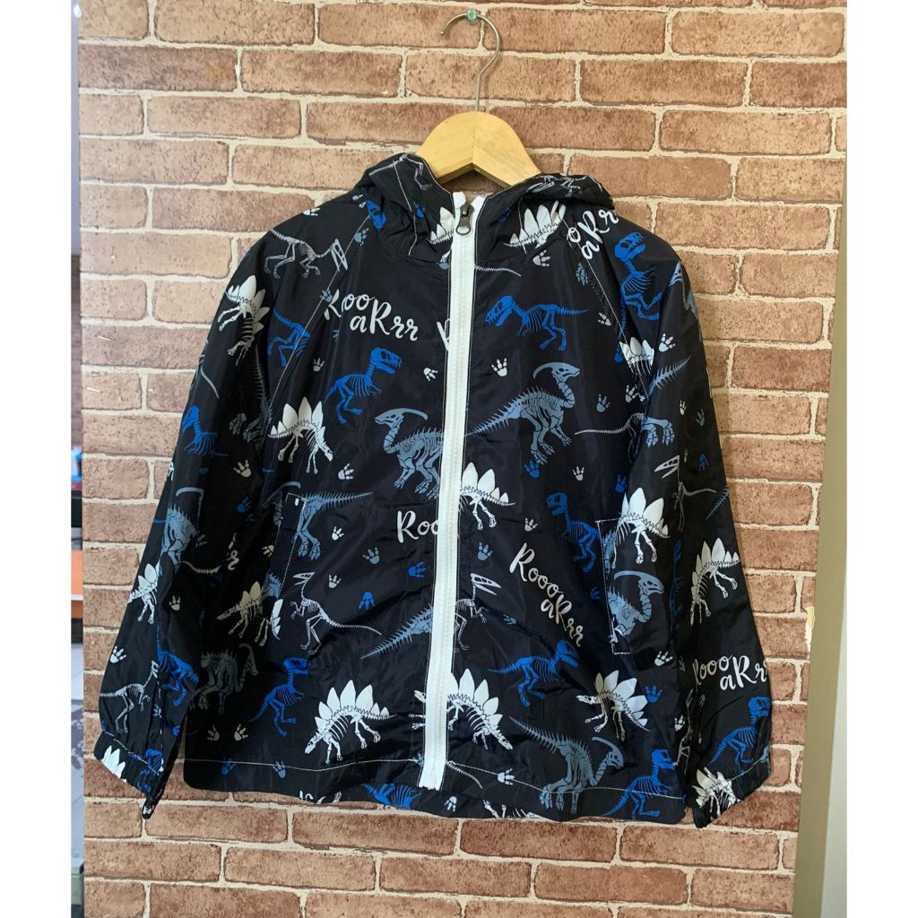 WELLKIDS Jaket Anak Laki Laki Parasut Motif Dino