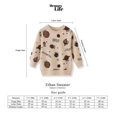 MemoryLife - Ethan Sweater | Sweater Premium Anak Perempuan Laki-Laki Unisex thumbnail 3