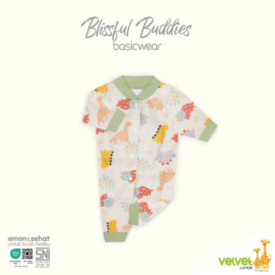 Velvet Junior Baju Bayi Jumper Oblong Buka Kaki New Born - Blissful Buddies thumbnail 4