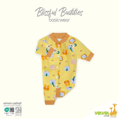 Velvet Junior Baju Bayi Jumper Oblong Buka Kaki New Born - Blissful Buddies thumbnail 5
