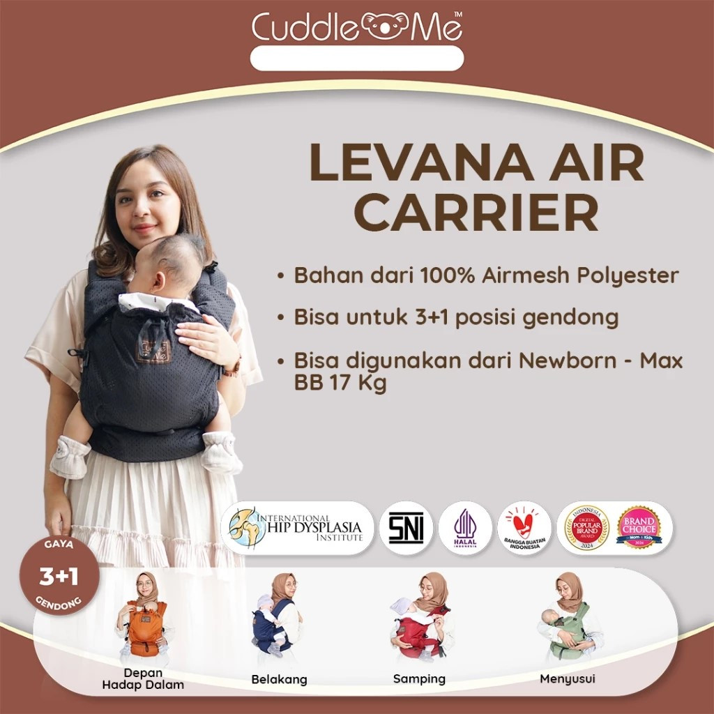 CUDDLEME Levana Air Carrier Gendongan Kanguru SSC M Shape Adjustable - Gendongan Bayi