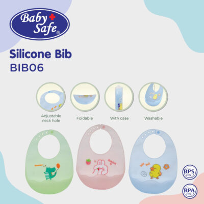 BabySafe - Crumb Catcher Silicone BIB06 | Celemek Bayi Silikon