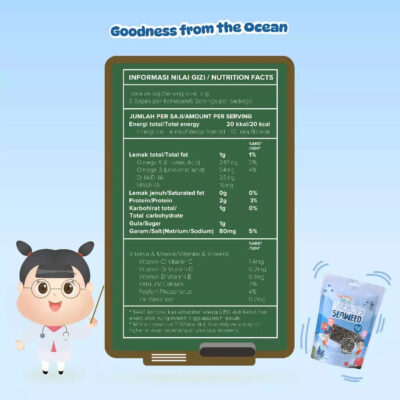 Yummy Bites Anchovy Seaweed 30 GR Snack Sehat Cemilan Anak halal thumbnail 3